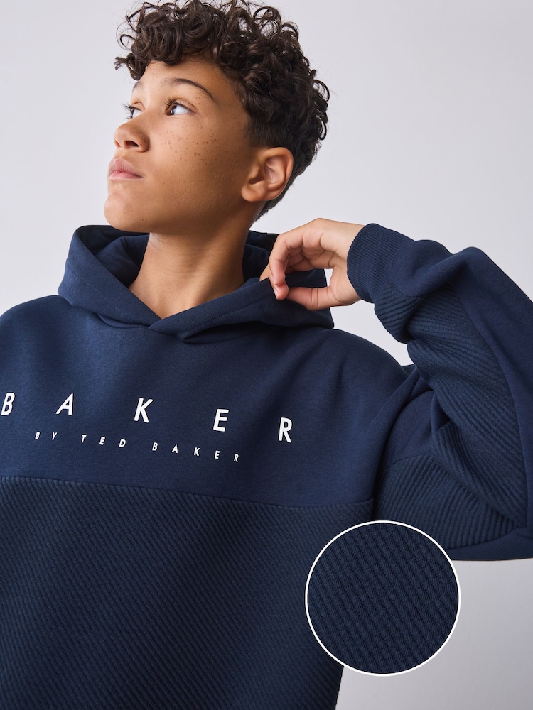 Baker by Ted Baker Oversized Textured Hoodie - Image 1 of 9