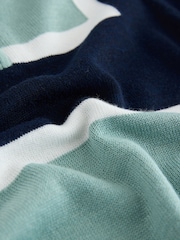 Baker by Ted Baker Green Knitted Colourblock Polo Shirt - Imagen 3 de 5