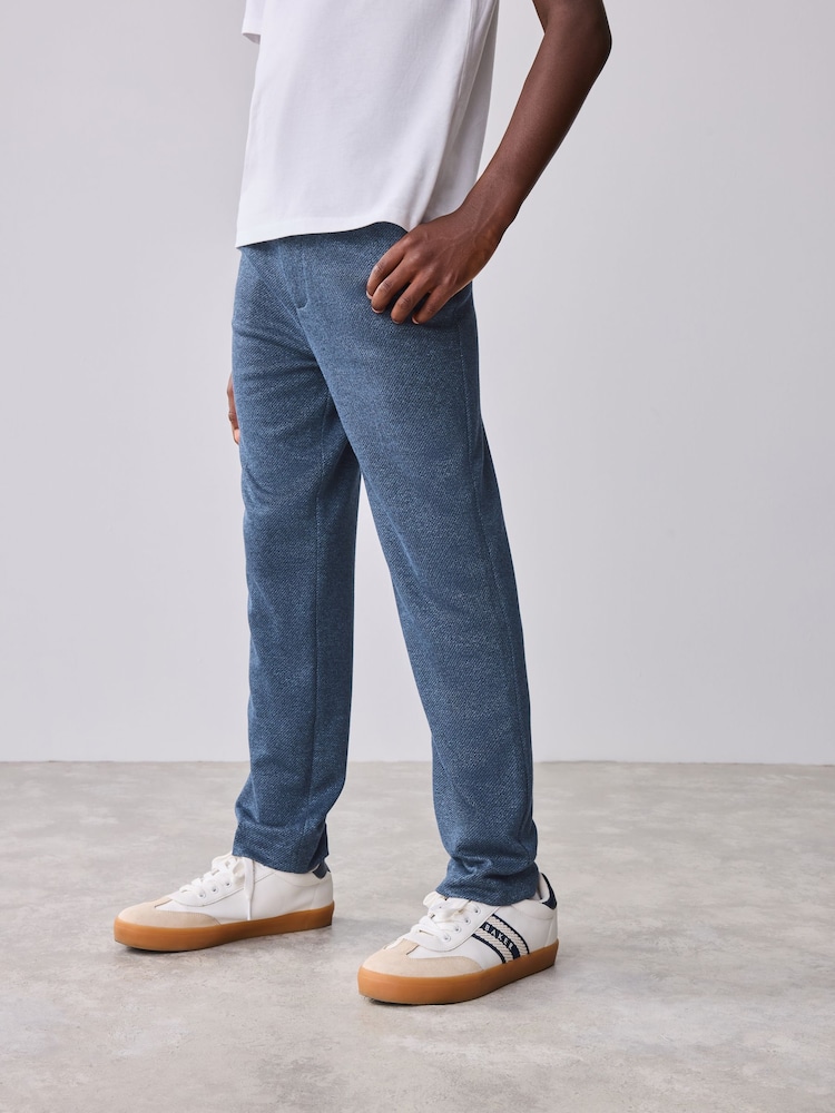 Baker by Ted Baker Blue Jersey Suit Trousers - Image 1 of 8 Baker by Ted Baker Blue Jersey Suit Trousers - Image 1 of 8