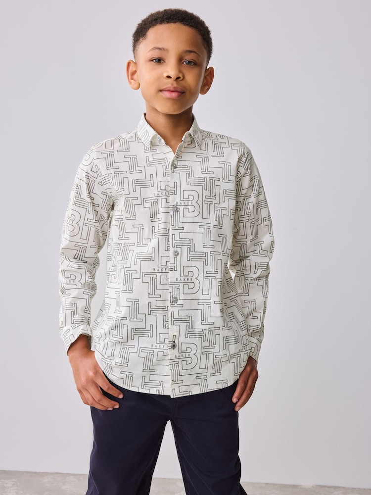 Baker by Ted Baker All Over Print White Shirt - Image 2 of 10