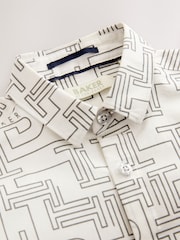 Baker by Ted Baker All Over Print White Shirt - Image 8 of 10