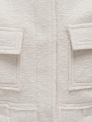 ONLY KIDS Grey Boucle Bomber Jacket - Image 4 of 4