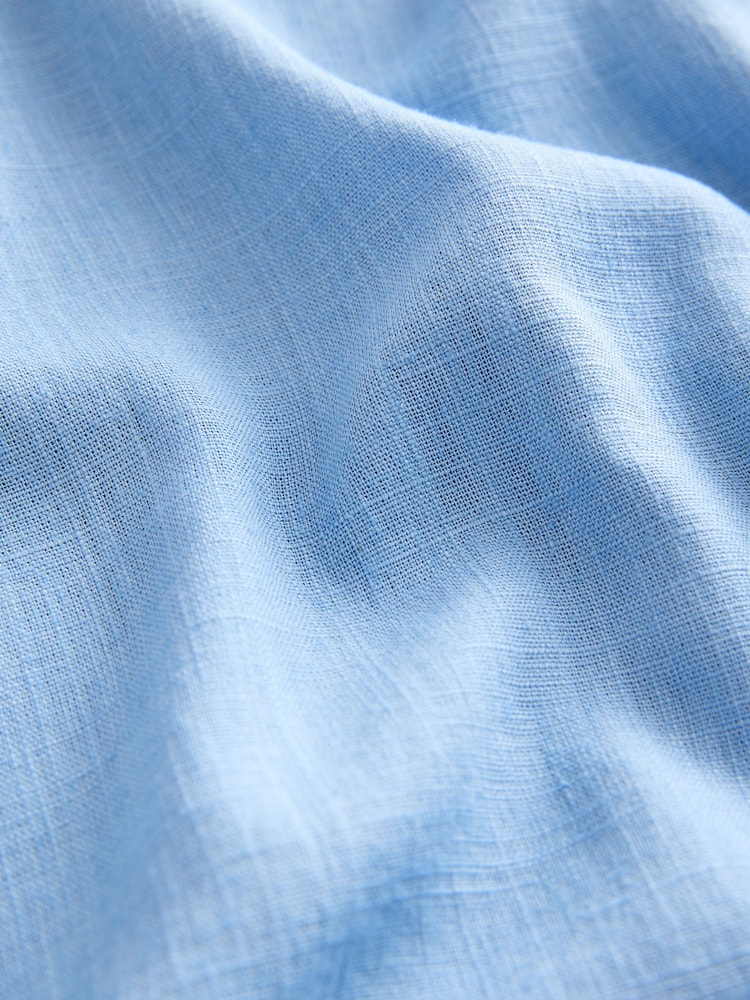 Light Blue Sleeveless Shirt With Linen - Image 7 of 7