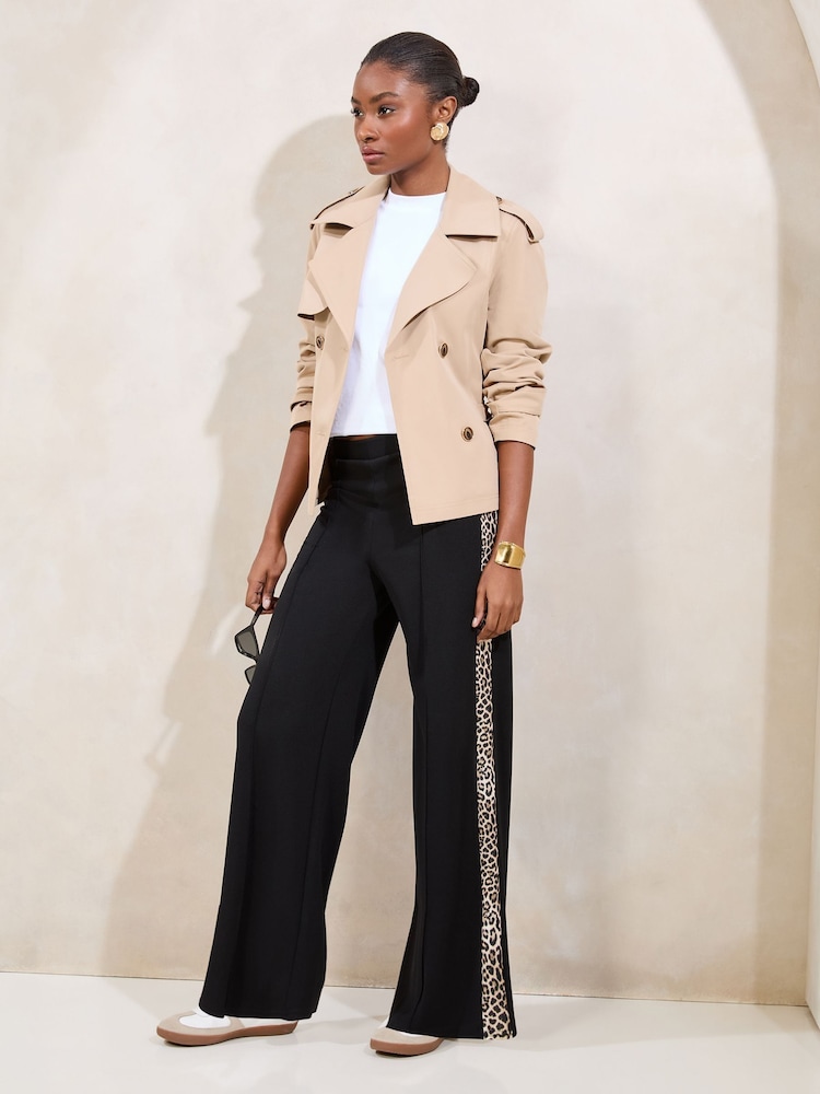 Lipsy Black Printed Side Stripe Trousers - Image 2 of 4 Lipsy Black Printed Side Stripe Trousers - Image 2 of 4