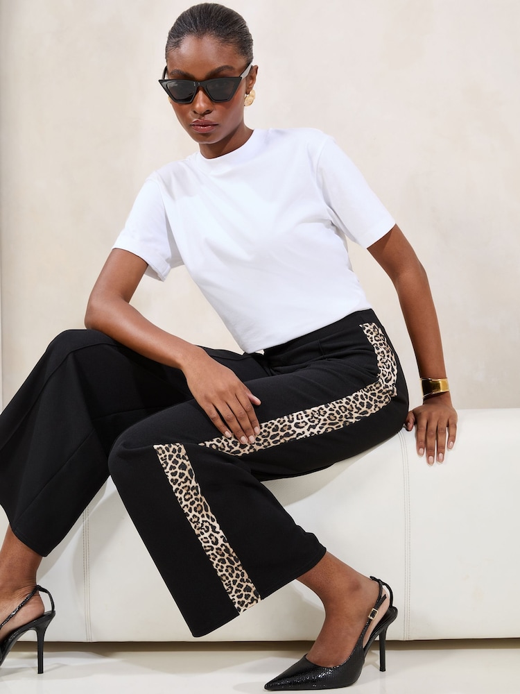 Lipsy Black Printed Side Stripe Trousers - Image 4 of 4 Lipsy Black Printed Side Stripe Trousers - Image 4 of 4