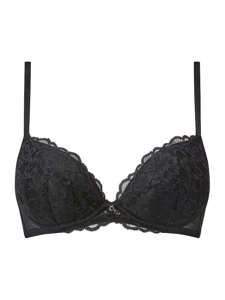 Ann Summers Black & White Pad Plunge 2 Pack Sexy Lace Underwired Bra - Image 6 of 6