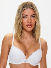 Ann Summers White Pad Plunge 2 Pack Sexy Lace Underwired Bra - Image 3 of 5