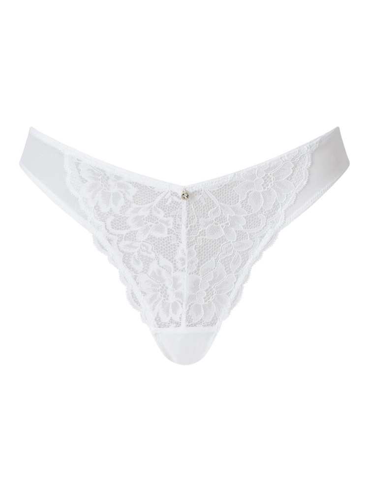 Ann Summers White Brazillian Sexy Lace Knickers 3 Pack - Image 5 of 5