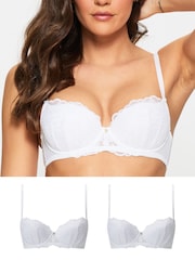 Blanco - Ann Summers 2 Pack Sexy Lace Underwired Bra - Imagen 1 de 6