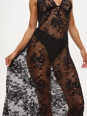 Ann Summers Black Enlightening Maxi Chemise - Image 2 of 4