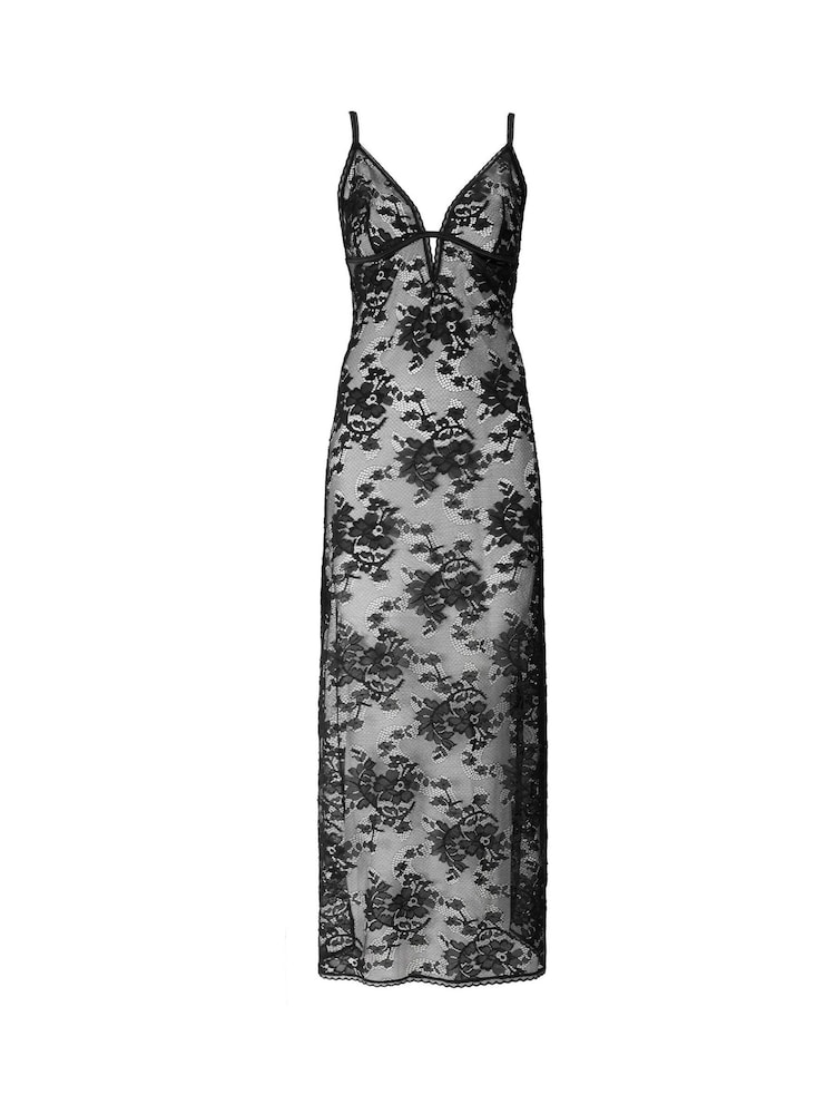 Ann Summers Black Enlightening Maxi Chemise - Image 4 of 4