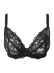 Ann Summers Black DD+ Non Pad Plunge 2 Pack Sexy Lace Underwired Bra - Image 5 of 5