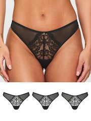 Schwarz - Ann Summers Sexy Lace Knickers 3 Pack - Bild 1 von 1