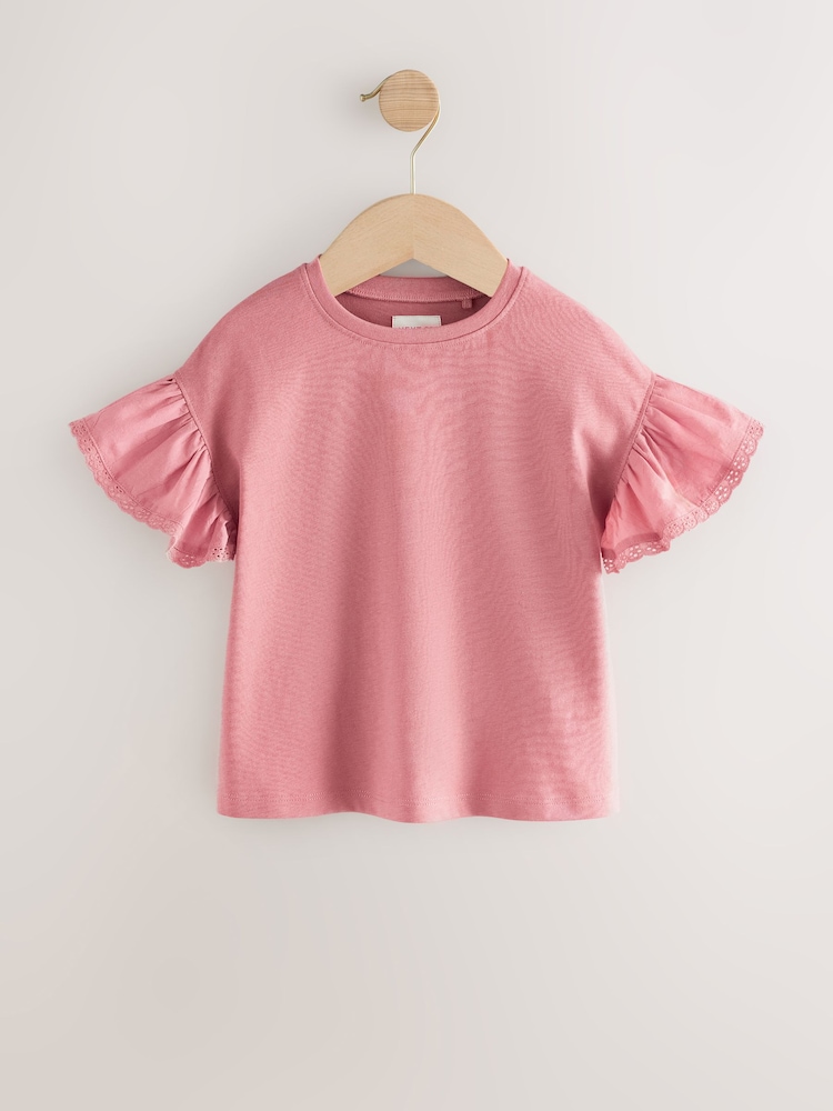 Pink 2 Pocket 100% Cotton Broidery Trousers - Image 2 of 3