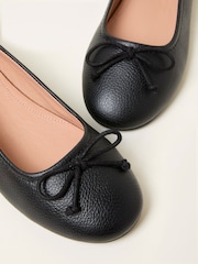 FatFace Black Leather Ballerina Pump - Image 3 of 3