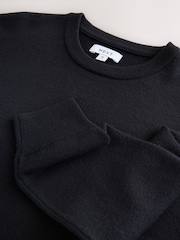 Navy Blue Regular Fit Soft Touch Crew Neck Jumper - Image 8 of 8