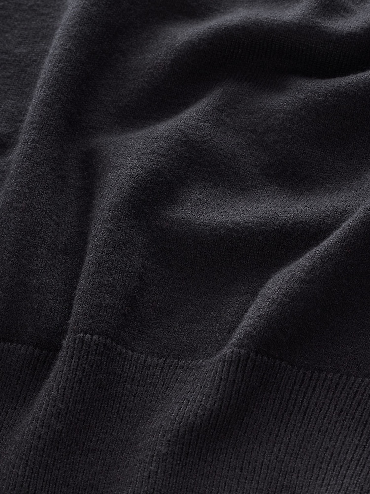 Black Regular Fit Soft Touch V-Neck Jumpers 2 Pack - Image 5 of 5