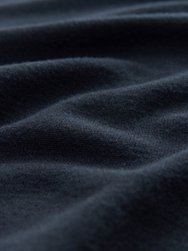 Navy Blue Regular Fit Soft Touch V-Neck Sweater - Image 2 of 3