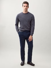 V barvi oglja - Regular Fit Soft Touch Crew Neck Jumper - Slika 2 iz 7
