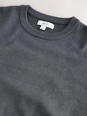 V barvi oglja - Regular Fit Soft Touch Crew Neck Jumper - Slika 6 iz 7