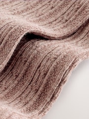 Pink Berry Red and Chocolate Brown - Strumpfhosen mit Zopfmuster und hohem Baumwollanteil im 3er-Pack - Bild 6 von 6