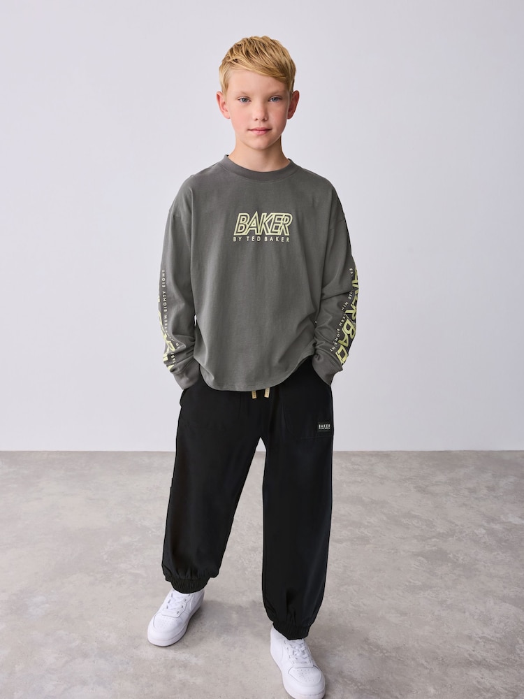 Baker by Ted Baker Multi Long Sleeve T-Shirt and Cargo Trousers Set - Image 1 of 13