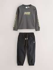 Baker by Ted Baker Multi Long Sleeve T-Shirt and Cargo Trousers Set - Image 7 of 13