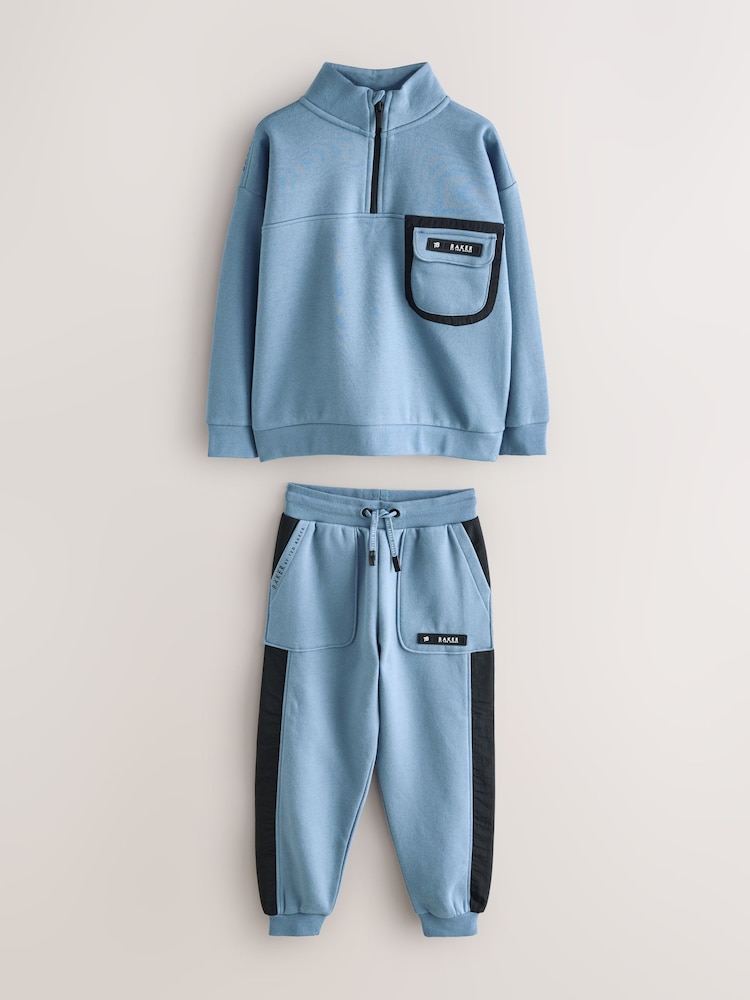 Baker by Ted Baker Funnel Zip Neck Sweatshirt and Joggers Set - Image 1 of 8