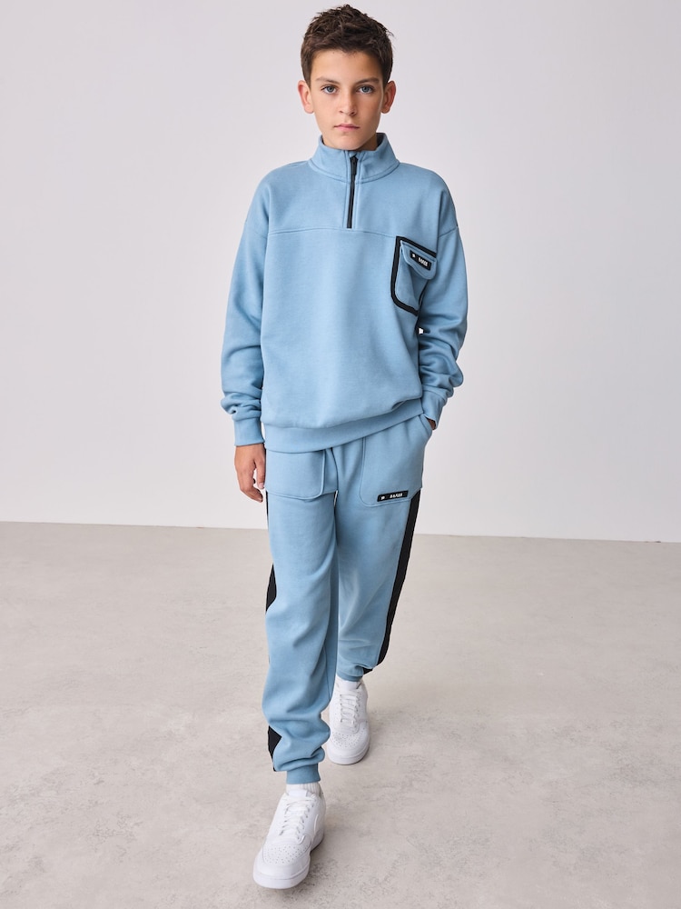 Baker by Ted Baker Funnel Zip Neck Sweatshirt and Joggers Set - Image 2 of 17 Baker by Ted Baker Funnel Zip Neck Sweatshirt and Joggers Set - Image 2 of 17
