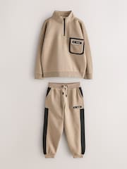 Baker by Ted Baker Funnel Zip Neck Sweatshirt and Joggers Set - Image 1 of 8
