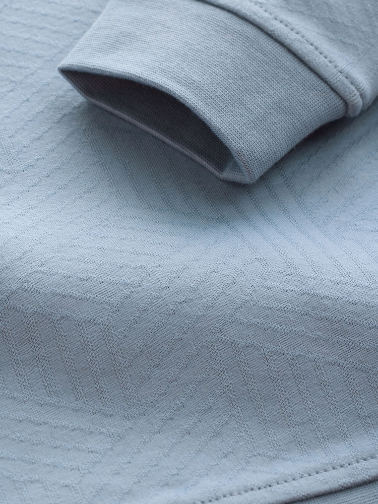 Baker by Ted Baker Blue Textured Sweatshirt - Image 11 of 11