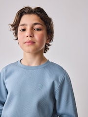 Baker by Ted Baker Blue Textured Sweatshirt - Image 3 of 10