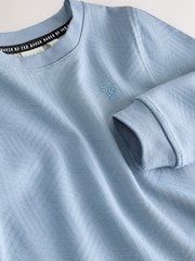 Baker by Ted Baker Blue Textured Sweatshirt - Image 6 of 10