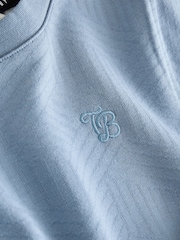 Baker by Ted Baker Blue Textured Sweatshirt - Image 7 of 10