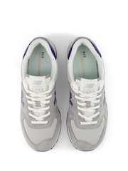 New Balance Grey/Blue Womens 574 Trainers - Image 6 of 7