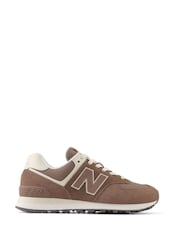 New Balance Brown Womens 574 Trainers - Image 1 of 13