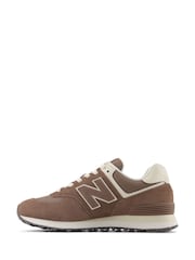New Balance Brown Womens 574 Trainers - Image 3 of 13
