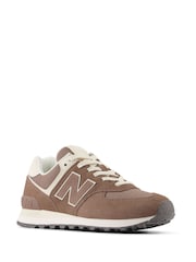 New Balance Brown Womens 574 Trainers - Image 6 of 13