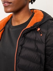 FatFace Ruby Black Lightweight Puffer Coat - Image 3 of 6