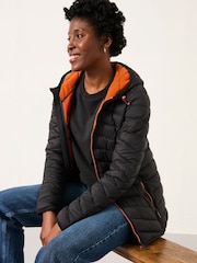 FatFace Ruby Black Lightweight Puffer Coat - Image 4 of 6