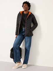 FatFace Ruby Black Lightweight Puffer Coat - Image 5 of 6