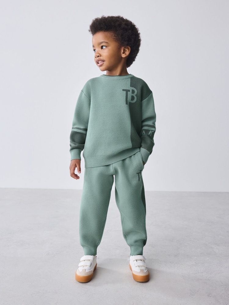 Baker by Ted Baker Colourblock Knitted Sweatshirt and Joggers Set - Image 1 of 12
