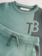 Baker by Ted Baker Colourblock Knitted Sweatshirt and Joggers Set - Image 8 of 12