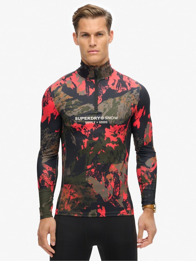 Superdry Orange Ski Base Layer Half Zip  Base Layers - Image 1 of 5