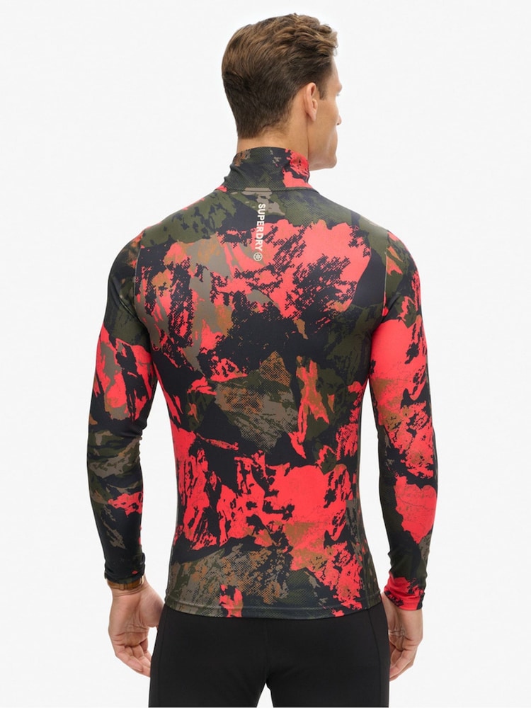 Superdry Orange Ski Base Layer Half Zip  Base Layers - Image 2 of 5