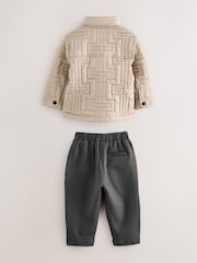 Baker by Ted Baker 3 Piece Stone Jacket T-Shirt and Trousers Set - Image 2 of 19