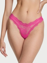 Victoria's Secret Ultra Pink Thong Rose Lace Knickers - Image 1 of 2