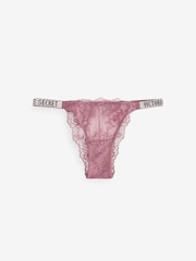 Victoria's Secret Purple Vapor Brazilian Shine Strap Knickers - Image 1 of 3