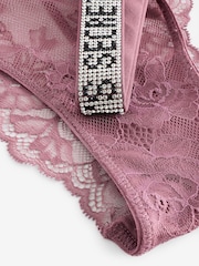Victoria's Secret Purple Vapor Brazilian Shine Strap Knickers - Image 3 of 3