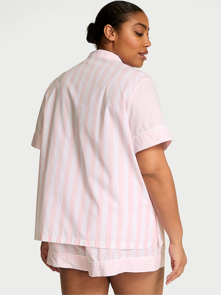 Victoria's Secret Pretty Blossom Pink Stripe Cotton Short Pyjama Set - Image 2 of 3